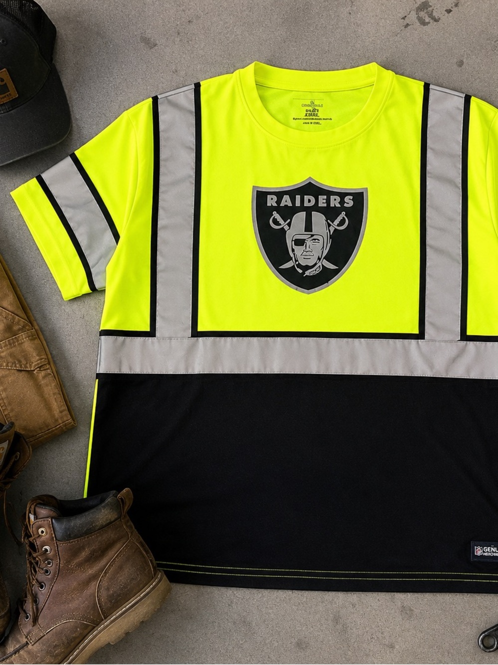 Las Vegas Raiders High Visibility Performance Work Shirt – Size 2XL
